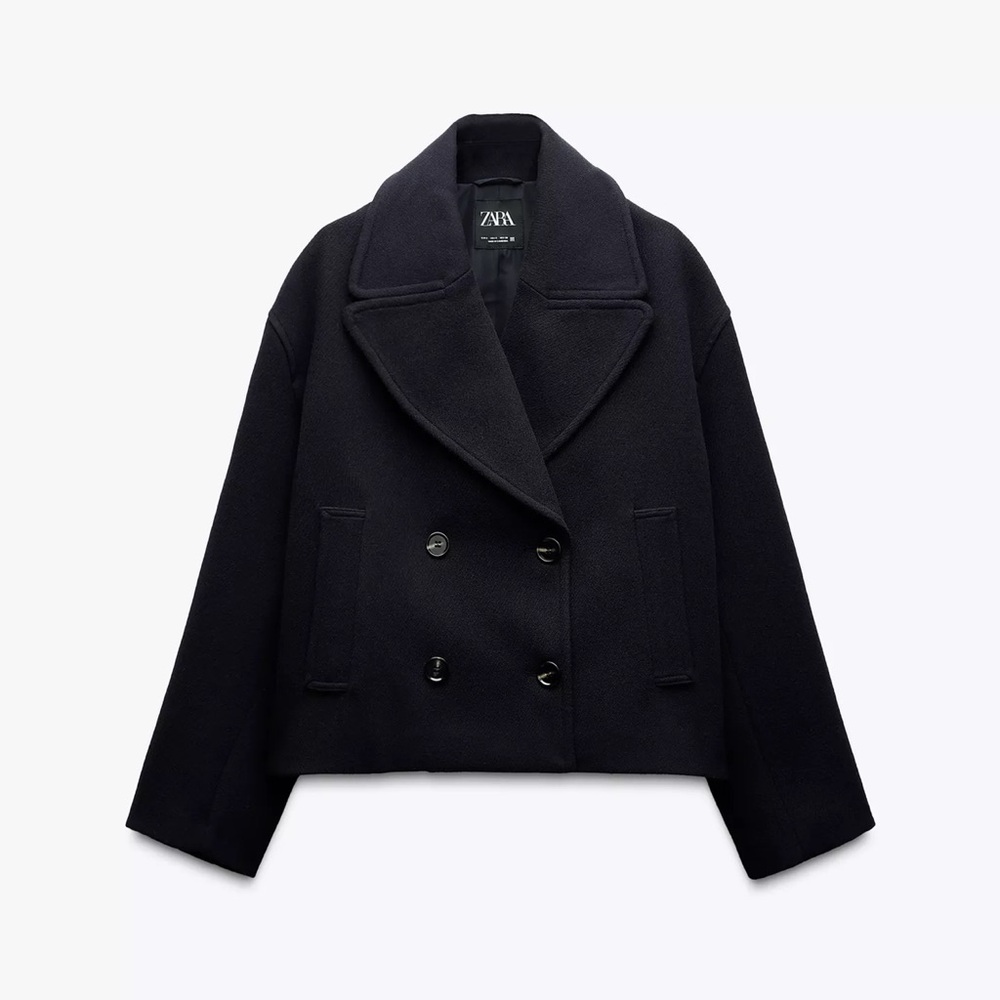 Zara Short Double Breasted Coat